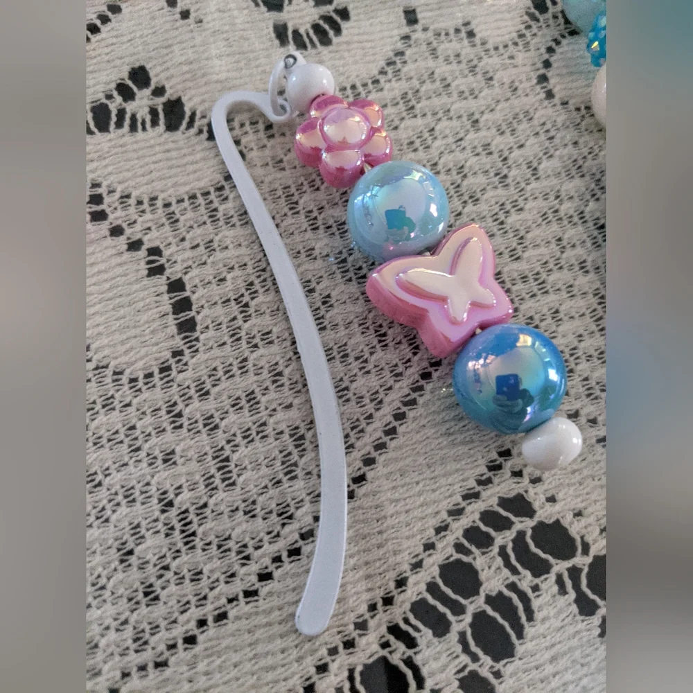 Beaded Elegant Pen Bookmark Butterfly Floral Gift Bedazzled Office Accessories